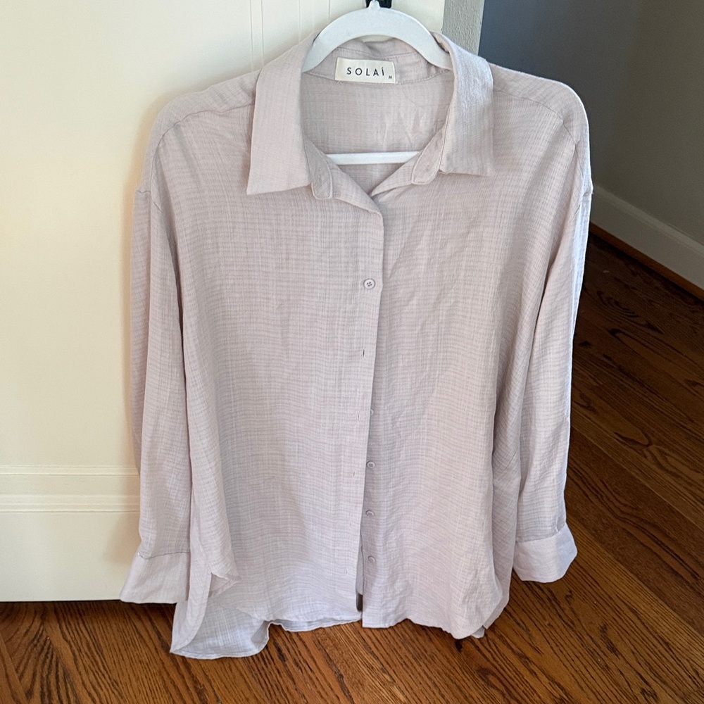 Solai The Label Poolside Oversized Button Top